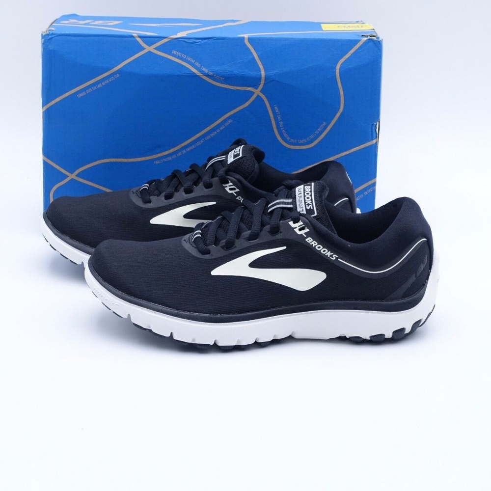 NEW Brooks PureFlow 7 Running Shoes 120262-1B-048 Black/White